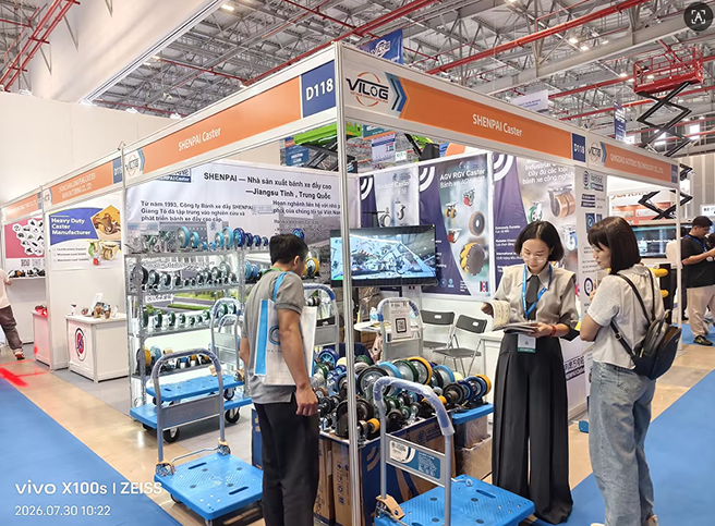 江苏申牌万向轮亮相越南VILOG 2026，优质脚轮产品闪耀胡志明6